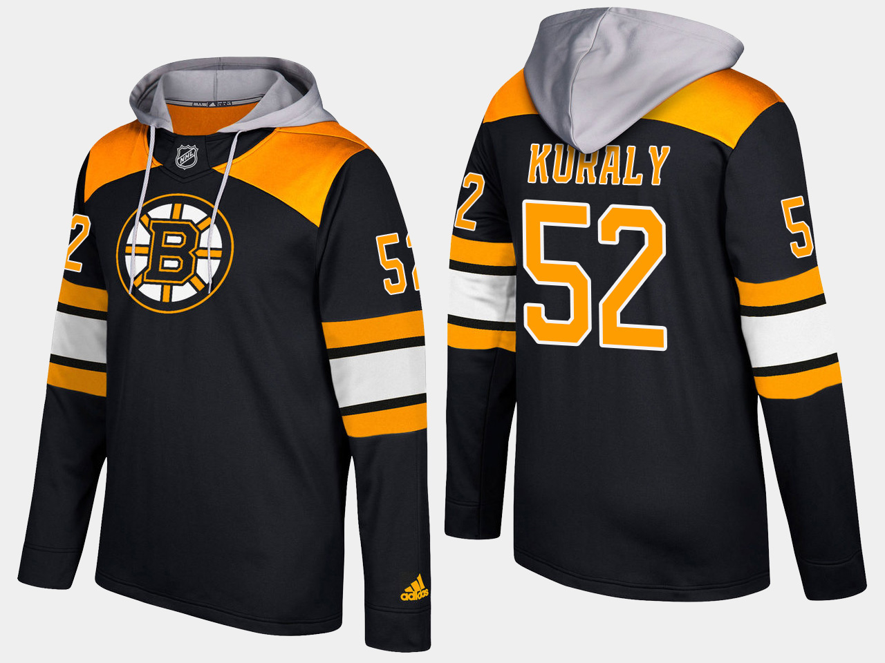 Men NHL Boston bruins #52 sean kuraly  black hoodie